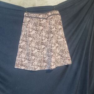 Brown And TanA-Line  Skirt Casual